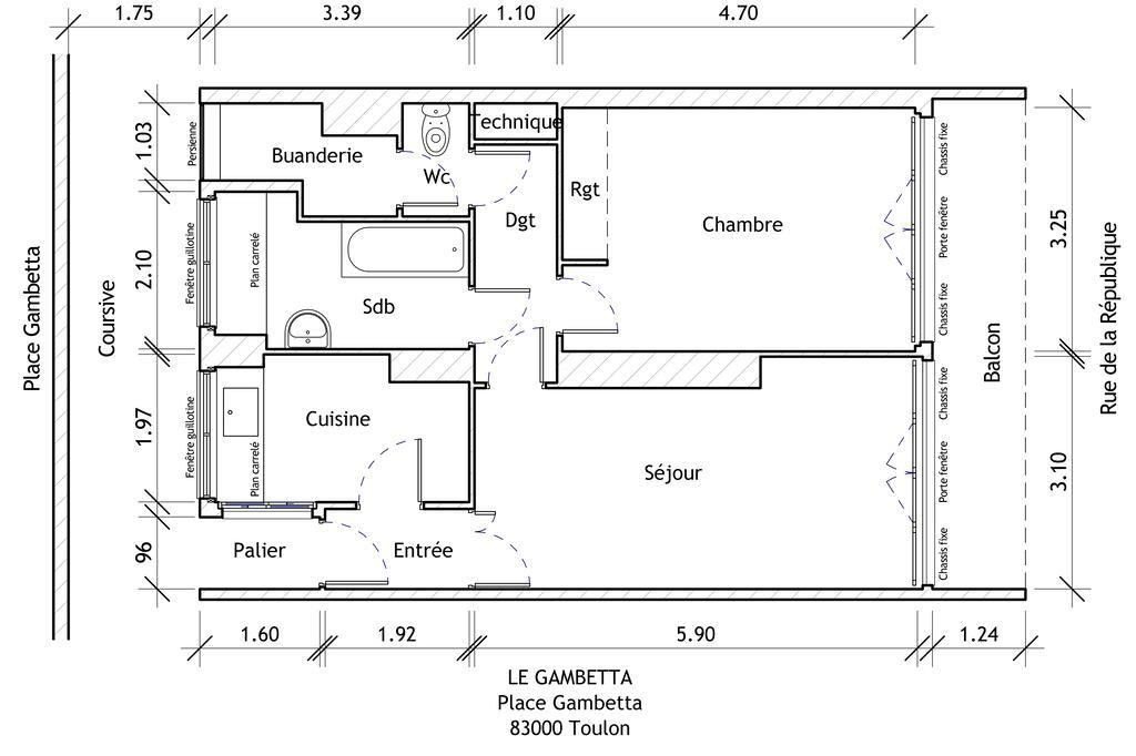Le Gambetta Apartment Toulon Luaran gambar